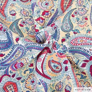 Preview: Viskose Stoff Ecoviscose Indian Paisley